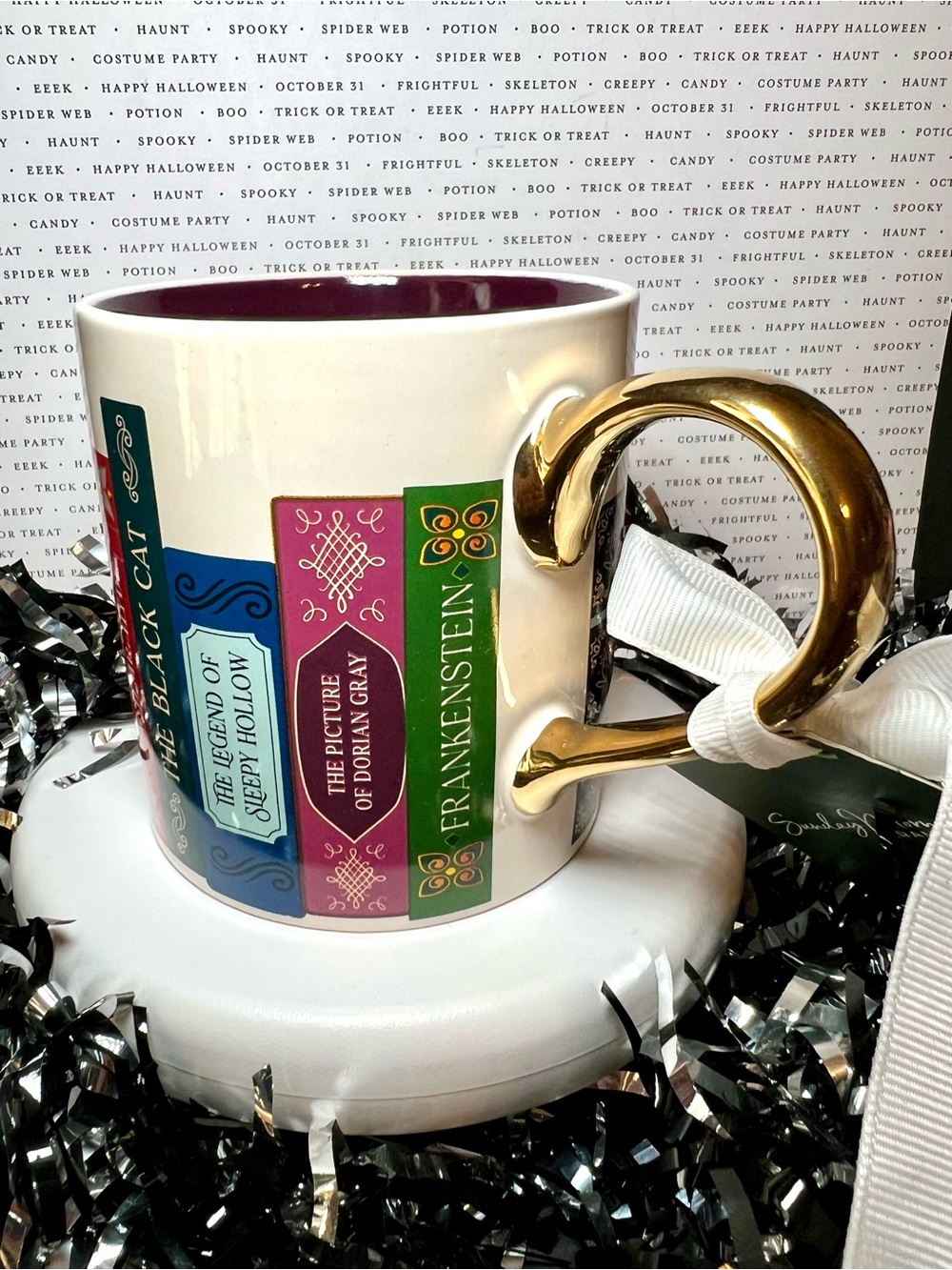 Halloween Turn The Page If You Dare Ceramic Mug Scary Books Sleepy Hollow Read